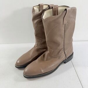 Cowtown Vintage Cowboy Boots Brown Leather‎ Classic Western Men's Size 8.5 D